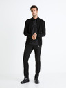Celio Crni muški kardigan s patentnim zatvaračem od mješavine vune Celio Fecardinos