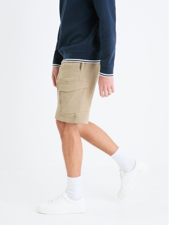 Celio Bež muške kargo kratke hlače Celio Gojogbm