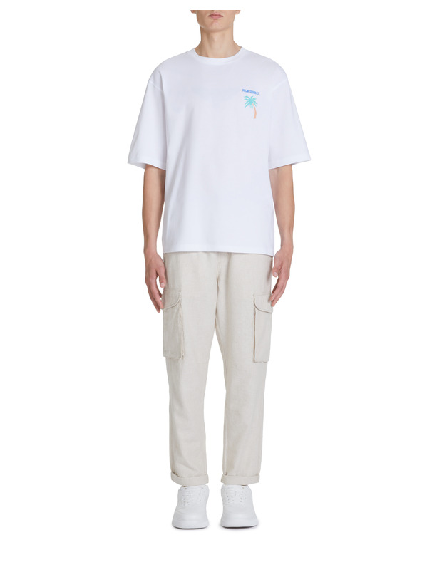 Celio Bijela muška oversized majica Celio Jecalif