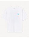 Celio Bijela muška oversized majica Celio Jecalif