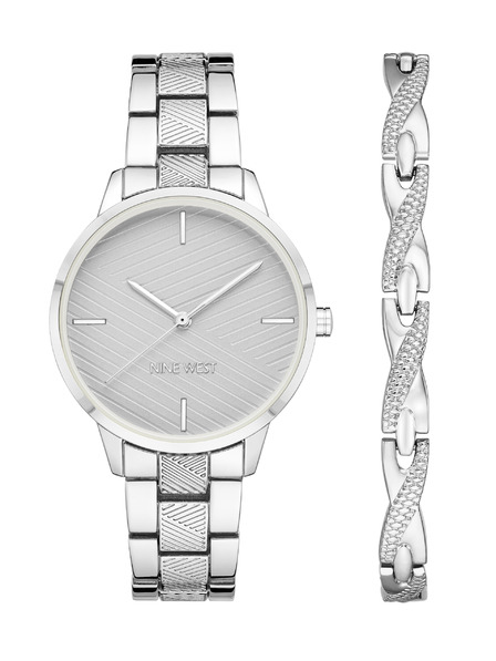 Nine West	 Ženski poklon set sata i narukvice Nine West NW/2761SVST