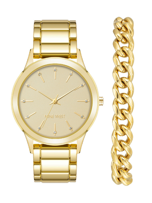 Nine West	 Ženski poklon set sata i narukvice Nine West NW/2770GPST