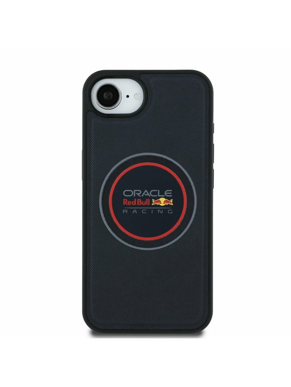Oracle Red Bull Racing Red Bull PU koža crveni prsten MagSafe stražnji poklopac za iPhone 16e mornarsko plavi