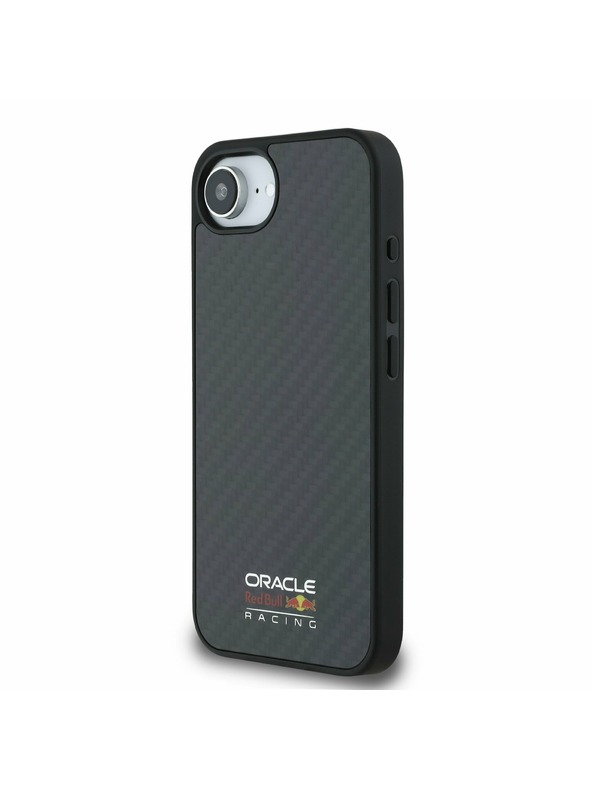 Oracle Red Bull Racing Red Bull Carbon sjajni logo MagSafe stražnji poklopac za iPhone 16e crni