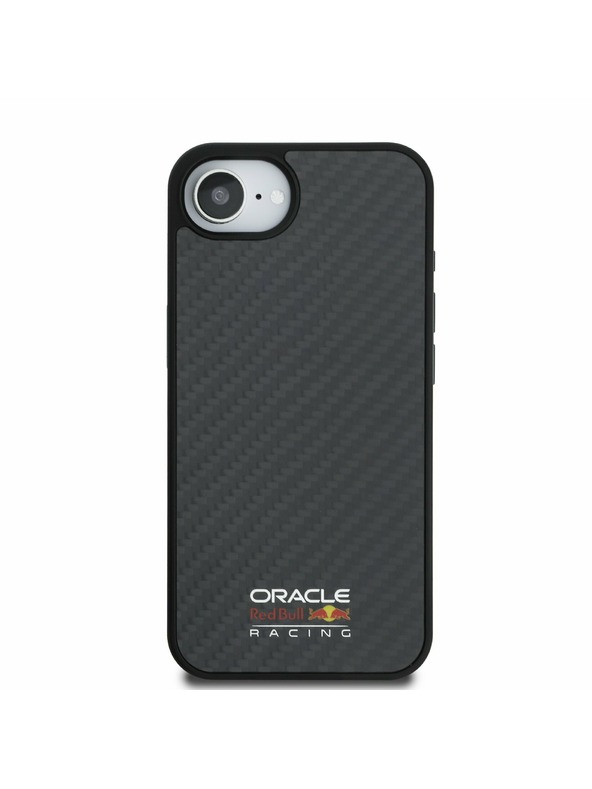 Oracle Red Bull Racing Red Bull Carbon sjajni logo MagSafe stražnji poklopac za iPhone 16e crni
