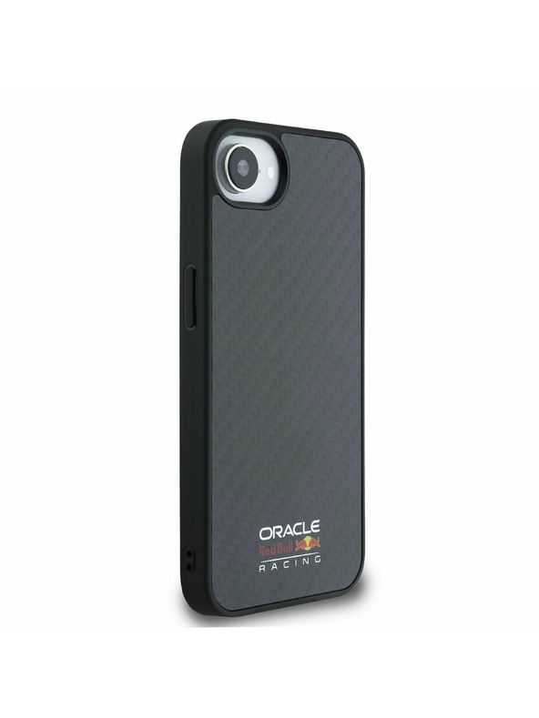 Oracle Red Bull Racing Red Bull Carbon sjajni logo MagSafe stražnji poklopac za iPhone 16e crni