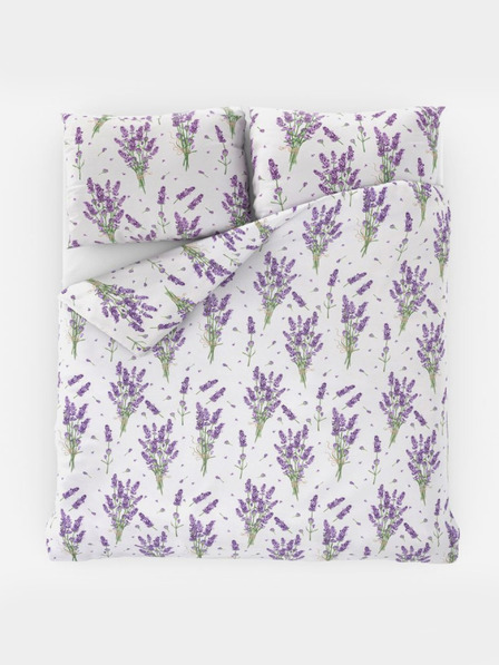 Kvalitex Francuski pamučni komplet posteljine PROVENCE COLLECTION 220x200, 70x90cm LAVANDA ljubičasti Kvalitex