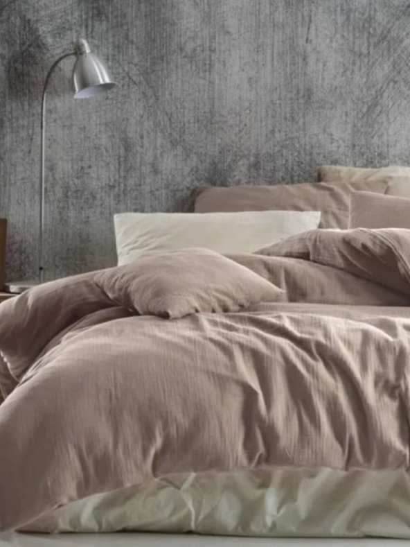 Kvalitex Posteljina od francuskog muslina 240x220, 70x90cm bež Kvalitex