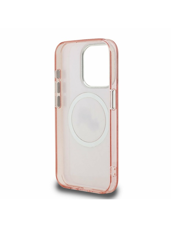 Karl Lagerfeld Karl Lagerfeld IML K&CH Heads Ponovljeni logo MagSafe Stražnji poklopac za iPhone 15 Pro Roza