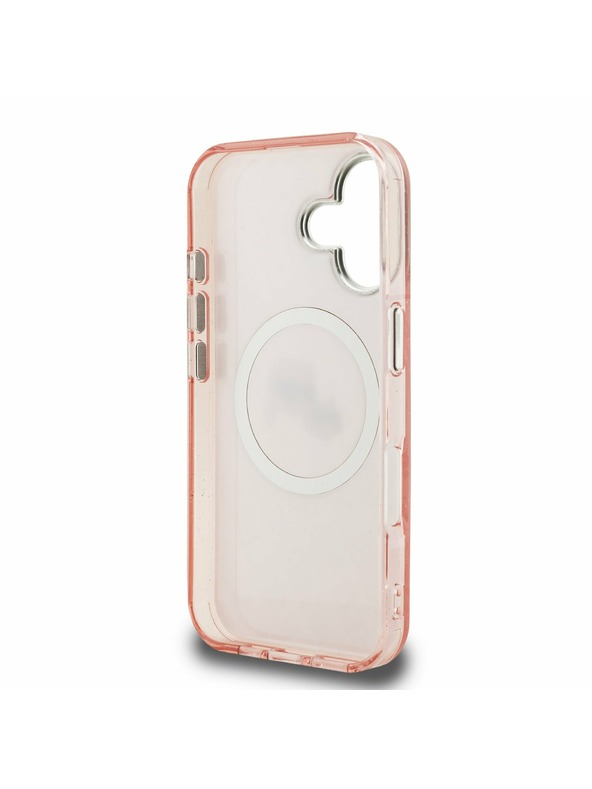 Karl Lagerfeld Karl Lagerfeld IML K&CH Heads Ponovljeni logo MagSafe Stražnji poklopac za iPhone 16 Roza