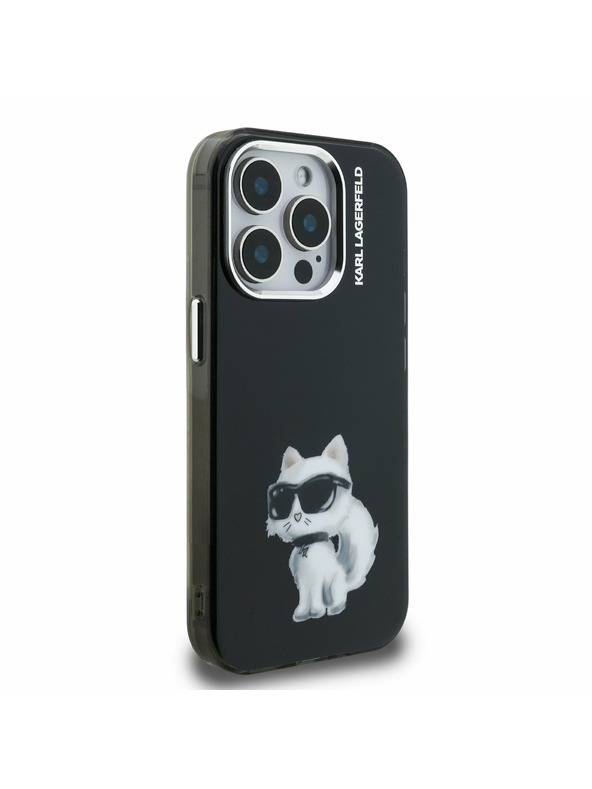 Karl Lagerfeld Karl Lagerfeld IML Aquarelle Choupette Stražnji Poklopac za iPhone 15 Pro Max Black