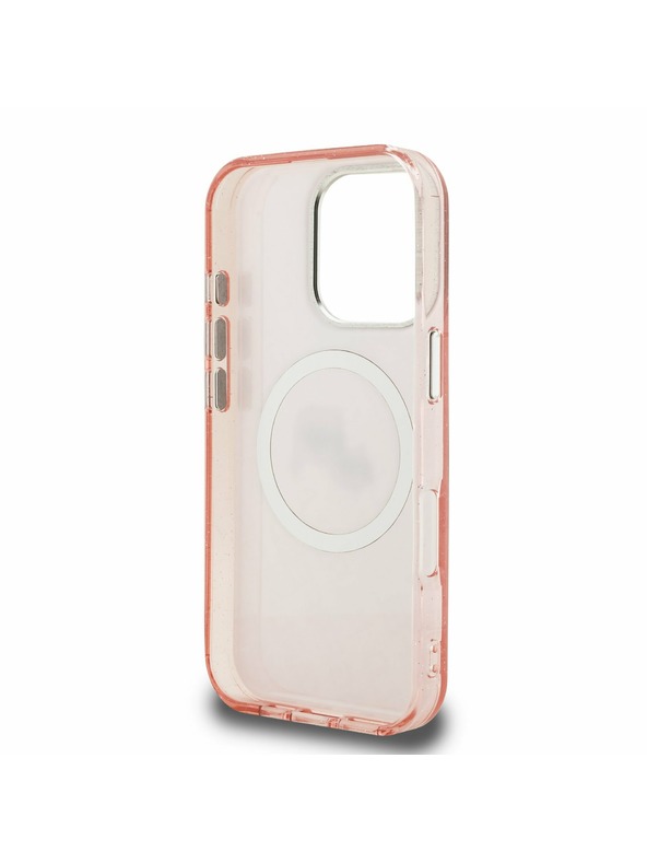 Karl Lagerfeld Karl Lagerfeld IML K&CH Heads Repeated Logo MagSafe Stražnji Poklopac za iPhone 16 Pro Max Pink