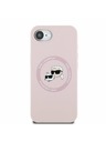 Karl Lagerfeld Karl Lagerfeld Liquid Silicone K&CH Heads MagSafe Stražnji Poklopac za iPhone 16e Pink