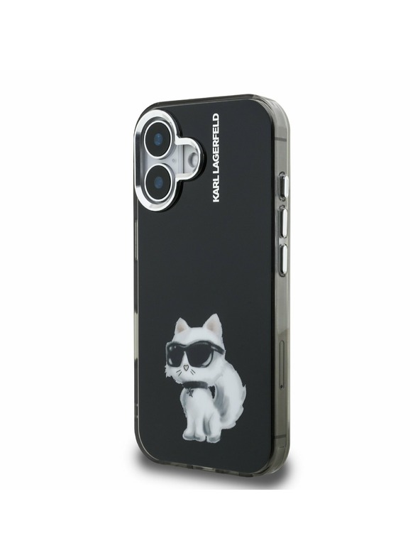 Karl Lagerfeld Karl Lagerfeld IML Aquarelle Choupette Stražnji Poklopac za iPhone 16 Black