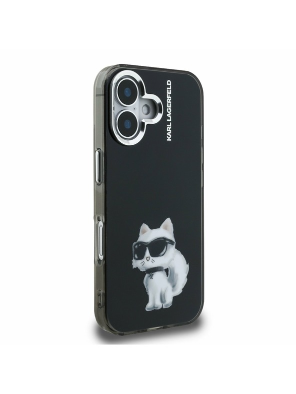 Karl Lagerfeld Karl Lagerfeld IML Aquarelle Choupette Stražnji Poklopac za iPhone 16 Black