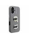 Karl Lagerfeld Karl Lagerfeld Grained PU K&CH Heads Stražnji Poklopac za iPhone 16 Grey