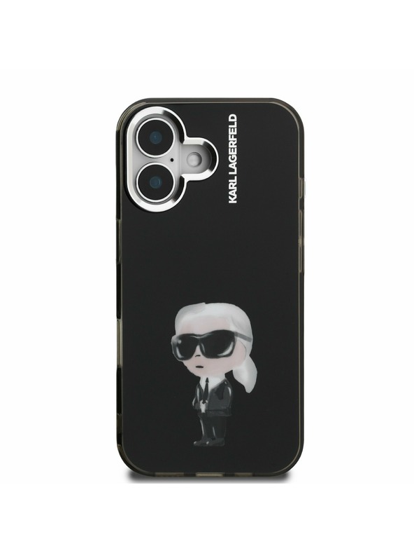Karl Lagerfeld Karl Lagerfeld IML Aquarelle Karl Stražnji Poklopac za iPhone 16 Black