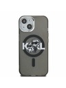 Karl Lagerfeld Karl Lagerfeld IML Glitter Karl and Choupette Sketch MagSafe Stražnji Poklopac za iPhone 15 Black