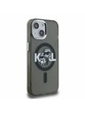 Karl Lagerfeld Karl Lagerfeld IML Glitter Karl and Choupette Sketch MagSafe Stražnji Poklopac za iPhone 15 Black
