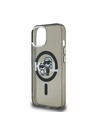 Karl Lagerfeld Karl Lagerfeld IML Glitter Karl and Choupette Sketch MagSafe Stražnji Poklopac za iPhone 15 Black