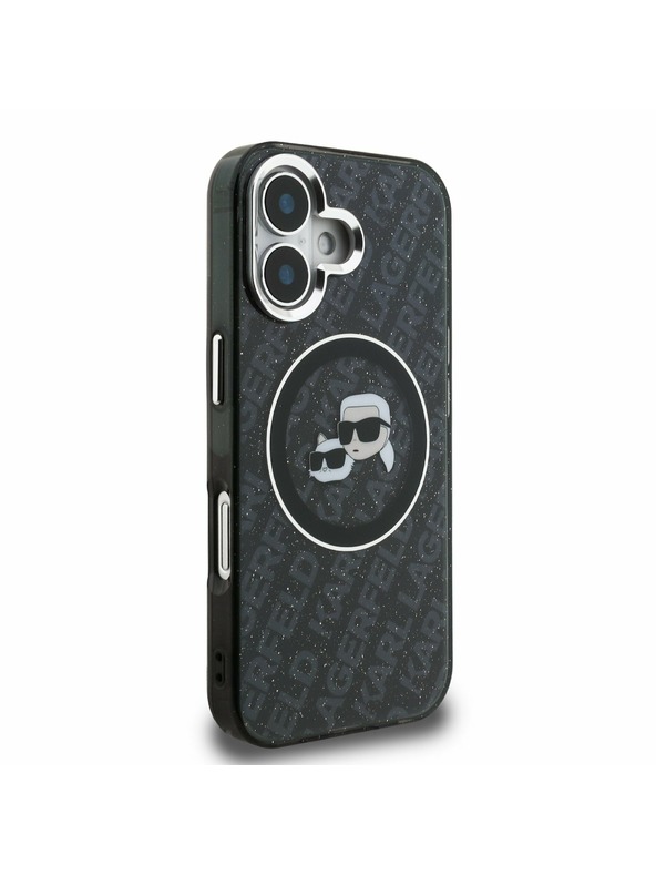 Karl Lagerfeld Karl Lagerfeld IML K&CH Heads Repeated Logo MagSafe Stražnji Poklopac za iPhone 16 Black