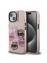 Karl Lagerfeld Karl Lagerfeld IML Multi K&CH Heads Stražnji poklopac za iPhone 15 ružičasti
