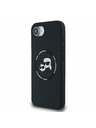 Karl Lagerfeld Karl Lagerfeld Liquid Silicone K&CH Heads MagSafe Stražnji poklopac za iPhone 16e crni