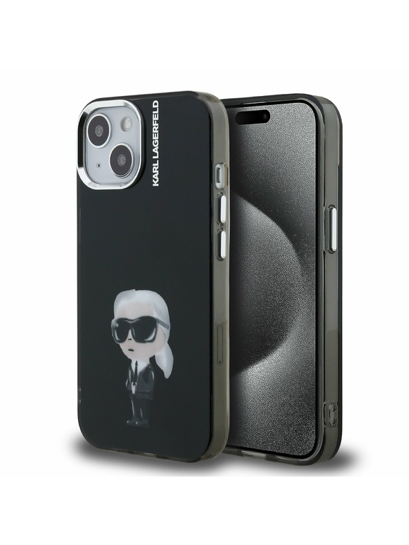 Karl Lagerfeld Karl Lagerfeld IML Aquarelle Karl Stražnji poklopac za iPhone 15 crni