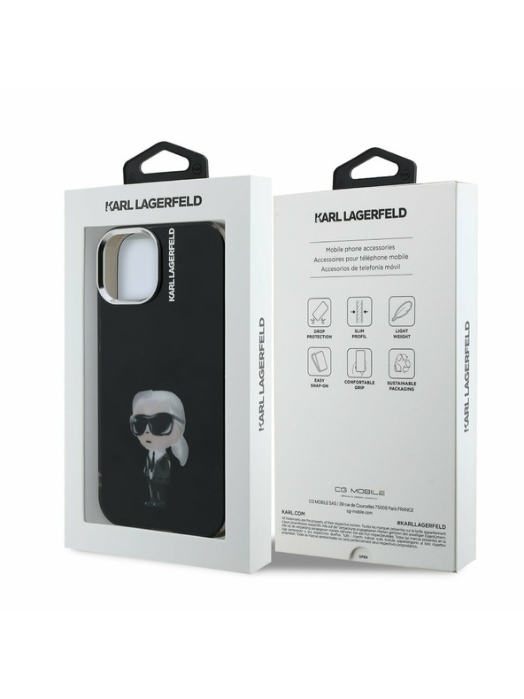 Karl Lagerfeld Karl Lagerfeld IML Aquarelle Karl Stražnji poklopac za iPhone 15 crni