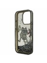 Karl Lagerfeld Karl Lagerfeld Liquid Glitter Scattered Choupette Stražnji poklopac za iPhone 16 Pro Max crni