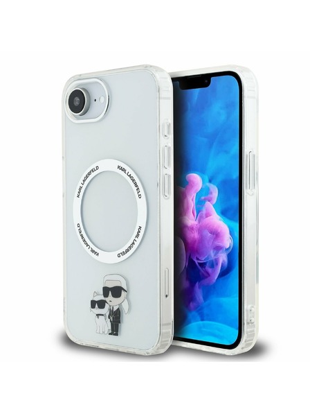 Karl Lagerfeld Karl Lagerfeld IML Karl and Choupette MagSafe Stražnji poklopac za iPhone 16e prozirni