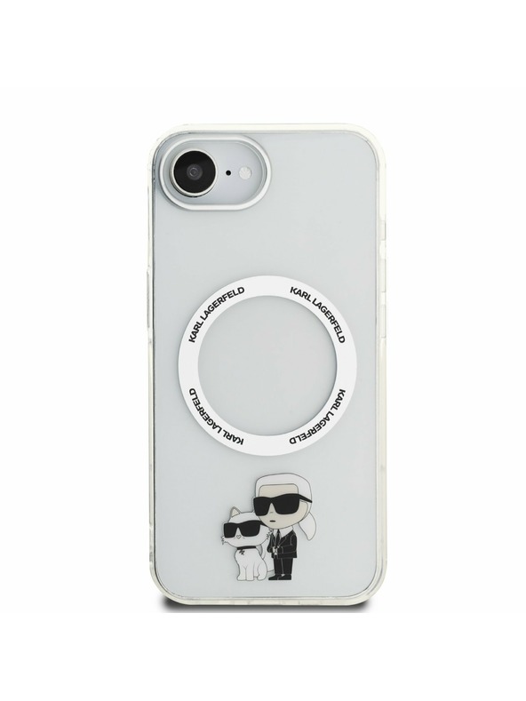 Karl Lagerfeld Karl Lagerfeld IML Karl and Choupette MagSafe Stražnji poklopac za iPhone 16e prozirni
