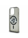 Karl Lagerfeld Karl Lagerfeld IML Glitter Karl and Choupette Sketch MagSafe Stražnji poklopac za iPhone 15 Pro Max crni