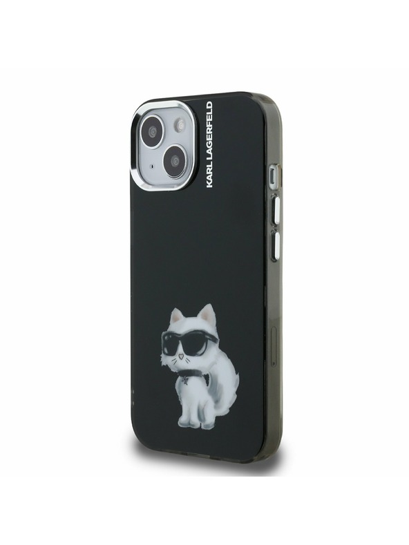 Karl Lagerfeld Karl Lagerfeld IML Aquarelle Choupette Stražnji poklopac za iPhone 15 crni