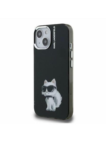 Karl Lagerfeld Karl Lagerfeld IML Aquarelle Choupette Stražnji poklopac za iPhone 15 crni