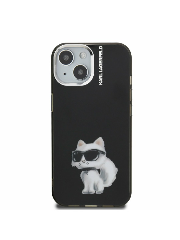 Karl Lagerfeld Karl Lagerfeld IML Aquarelle Choupette Stražnji poklopac za iPhone 15 crni