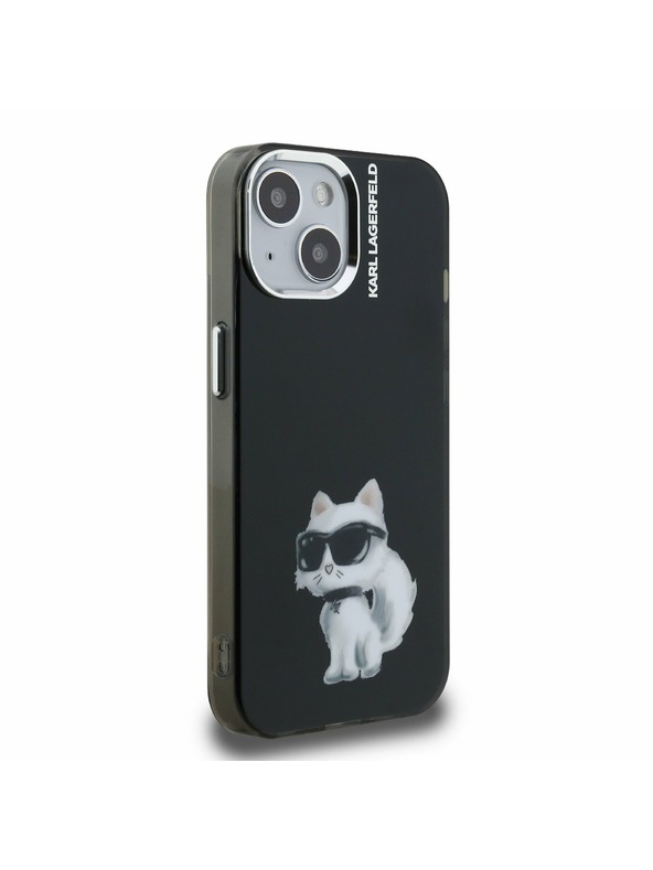 Karl Lagerfeld Karl Lagerfeld IML Aquarelle Choupette Stražnji poklopac za iPhone 15 crni