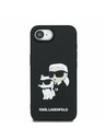 Karl Lagerfeld Karl Lagerfeld 3D Rubber Karl and Choupette Stražnji poklopac za iPhone 16e crni
