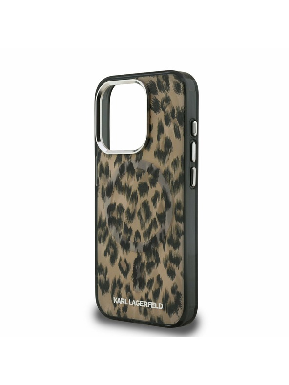 Karl Lagerfeld Karl Lagerfeld IML Leopard MagSafe stražnji poklopac za iPhone 15 Pro Max Smeđi