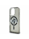 Karl Lagerfeld Karl Lagerfeld IML Glitter Karl and Choupette Sketch MagSafe stražnji poklopac za iPhone 16 Pro Crni