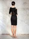 Edoti Ženske mini haljine s ukrašenim izrezom i otvorenim ramenima - crne