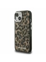 Karl Lagerfeld Karl Lagerfeld IML Leopard MagSafe Stražnji poklopac za iPhone 15 smeđi