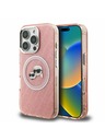 Karl Lagerfeld Karl Lagerfeld IML K&CH Heads Repeated Logo MagSafe Stražnji poklopac za iPhone 16 Pro Pink