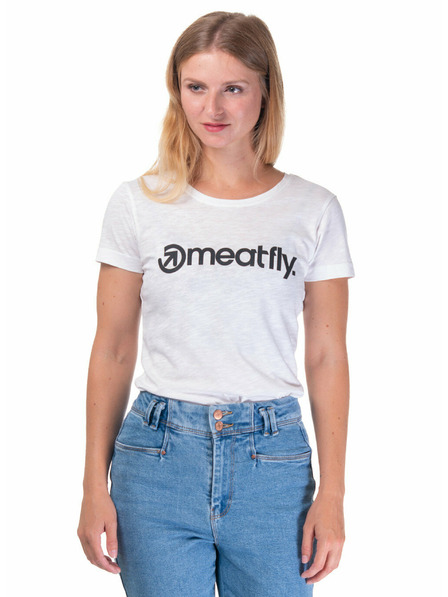 Meatfly Meatfly ženska majica Ladies MF Logo B - White | Veličina