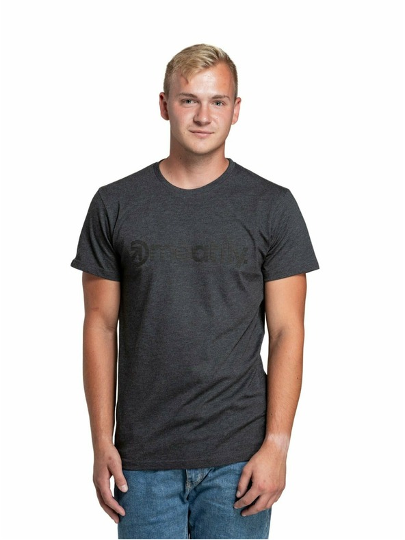 Meatfly Meatfly muška majica Striped Logo Charcoal Heather | Siva | Veličina