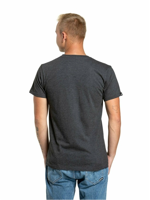 Meatfly Meatfly muška majica Striped Logo Charcoal Heather | Siva | Veličina