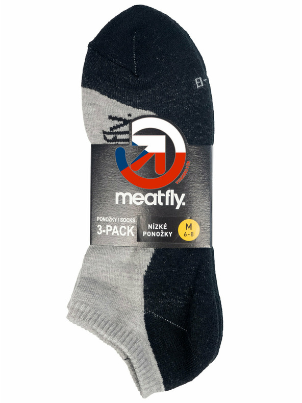 Meatfly Meatfly čarape Boot Triple pack Grey | Siva | Veličina