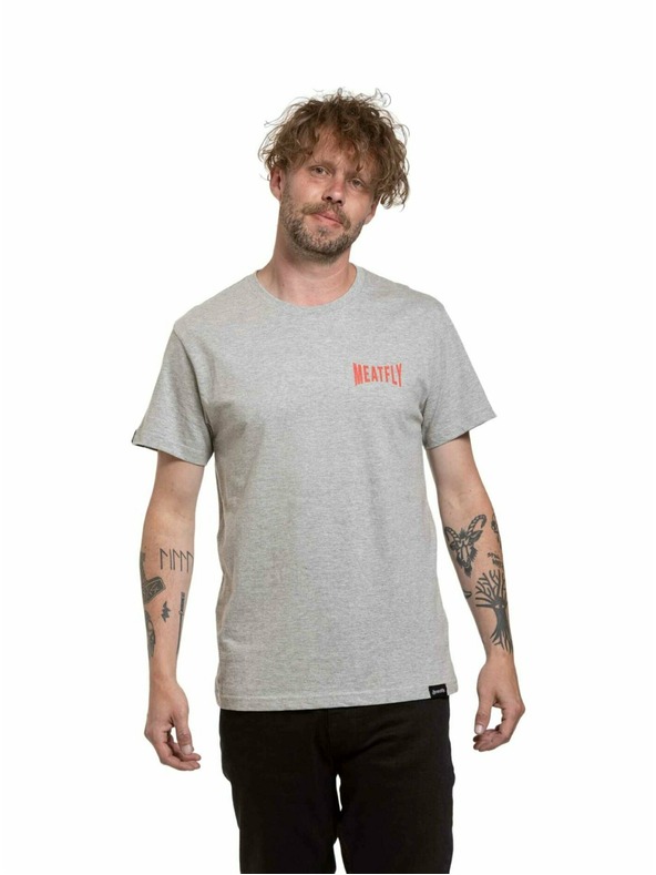 Meatfly Meatfly muška majica Yvans Round Globus Patch Grey