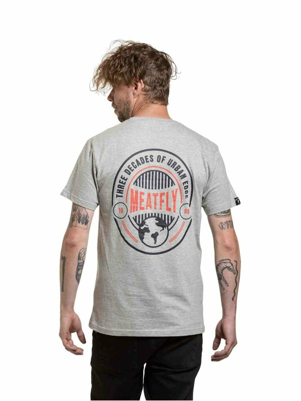 Meatfly Meatfly muška majica Yvans Round Globus Patch Grey