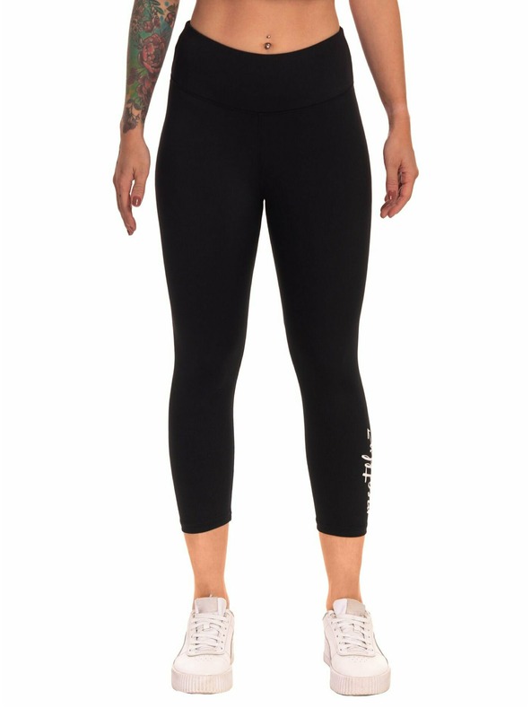 Meatfly Meatfly ženske tajice Edna Bijeli Logo | Crna | Veličina